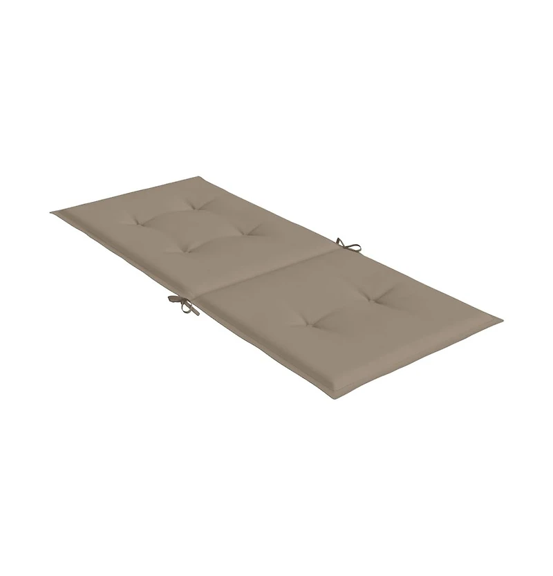 Garden Highback Chair Cushions 4 pcs Taupe 47.2"x19.7"x1.2" Fabric