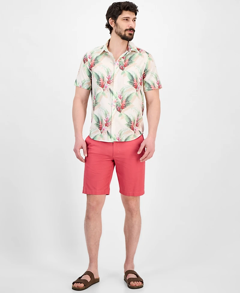 Tommy Bahama Men's Coast Paradise Blooms IslandZone Moisture-Wicking Floral Button-Down Shirt