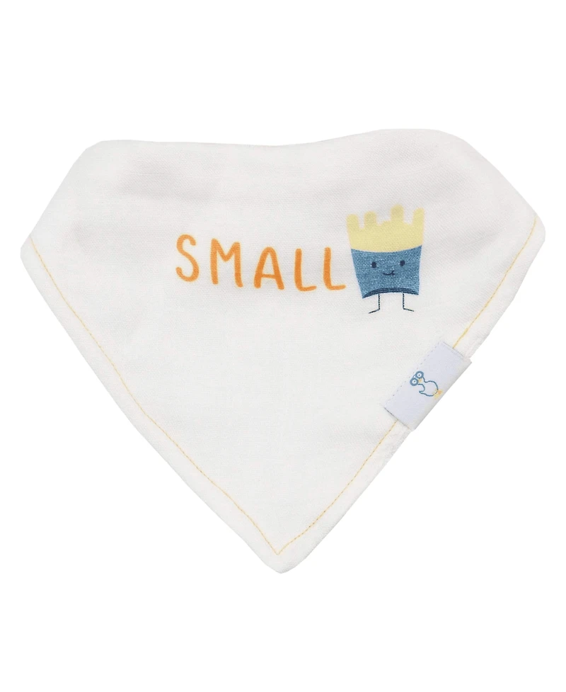 GooseWaddle Slice Slice Baby And Pizza 2 Pack Muslin & Terry Cloth Bib Set