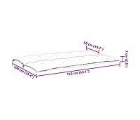 Garden Bench Cushion Beige 59.1"x(19.7"+19.7")x2.8" Oxford Fabric