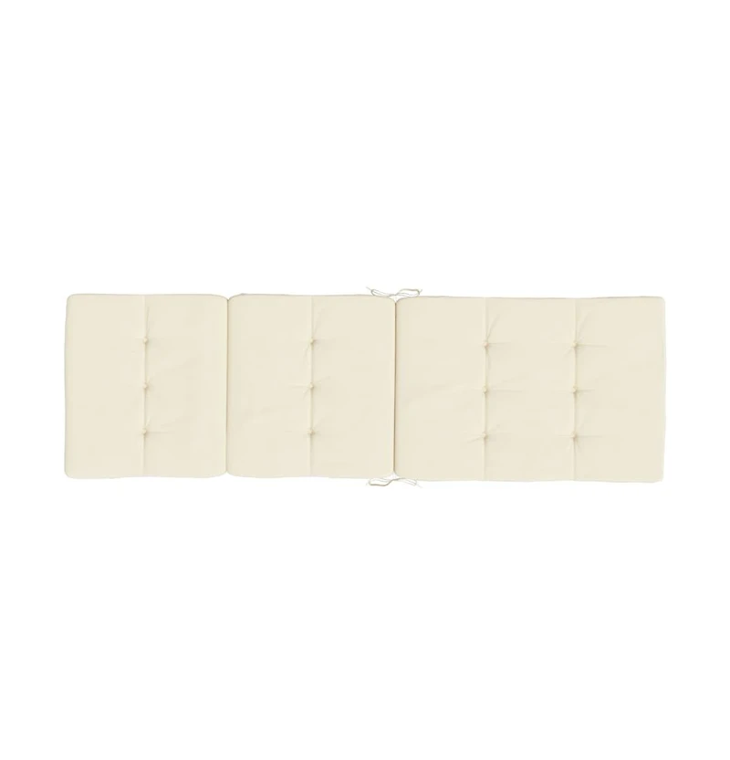 Deck Chair Cushions 2 pcs Cream Oxford Fabric