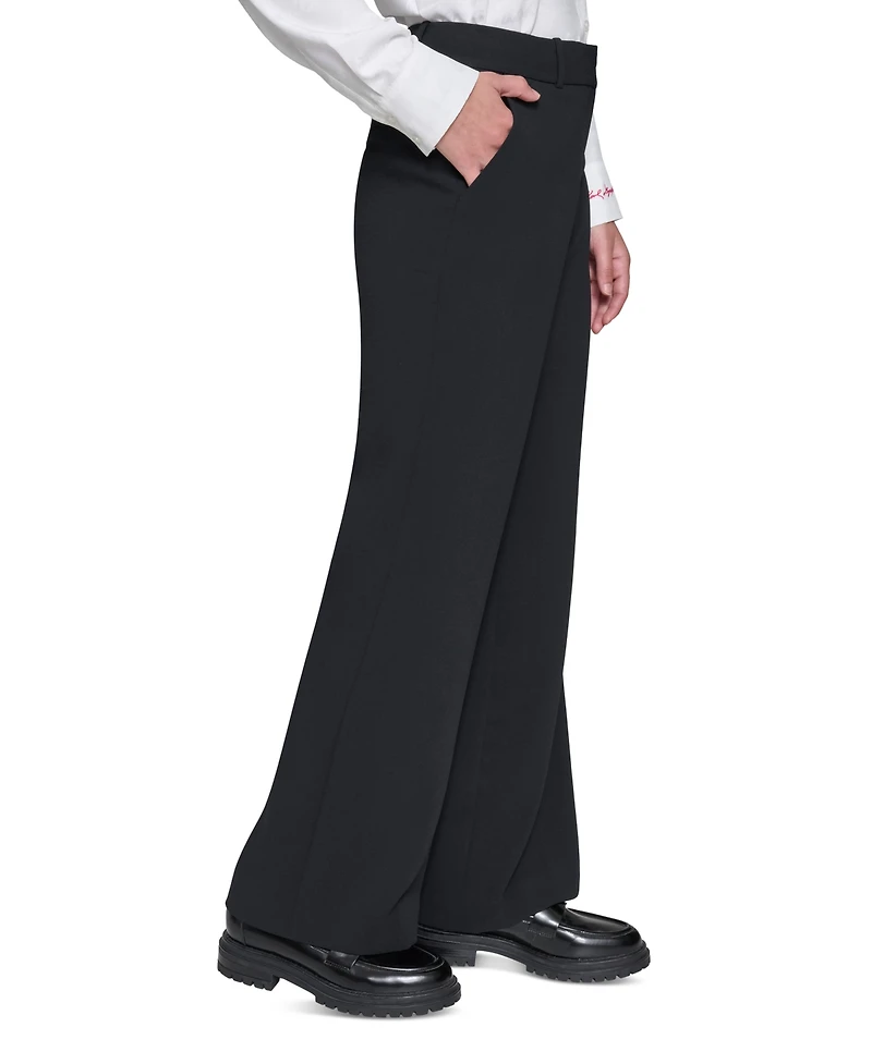 Karl Lagerfeld Paris Women's Bootcut High-Rise Pants