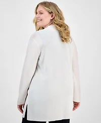 Anne Klein Plus Napa Open-Front Cardigan