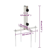vidaXL Parasol Base Silver Steel with powder coating Compact
