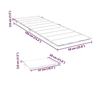 Sun Lounger Cushion Wine Red 73.2"x22.8"x1.6" Oxford Fabric