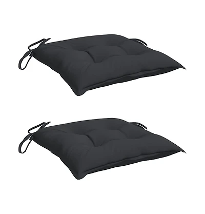Chair Cushions 2 pcs Black 19.7"x19.7"x2.8" Oxford Fabric