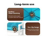 Garden Bench Cushions 2pcs Turquoise 47.2"x19.7"x2.8" Fabric