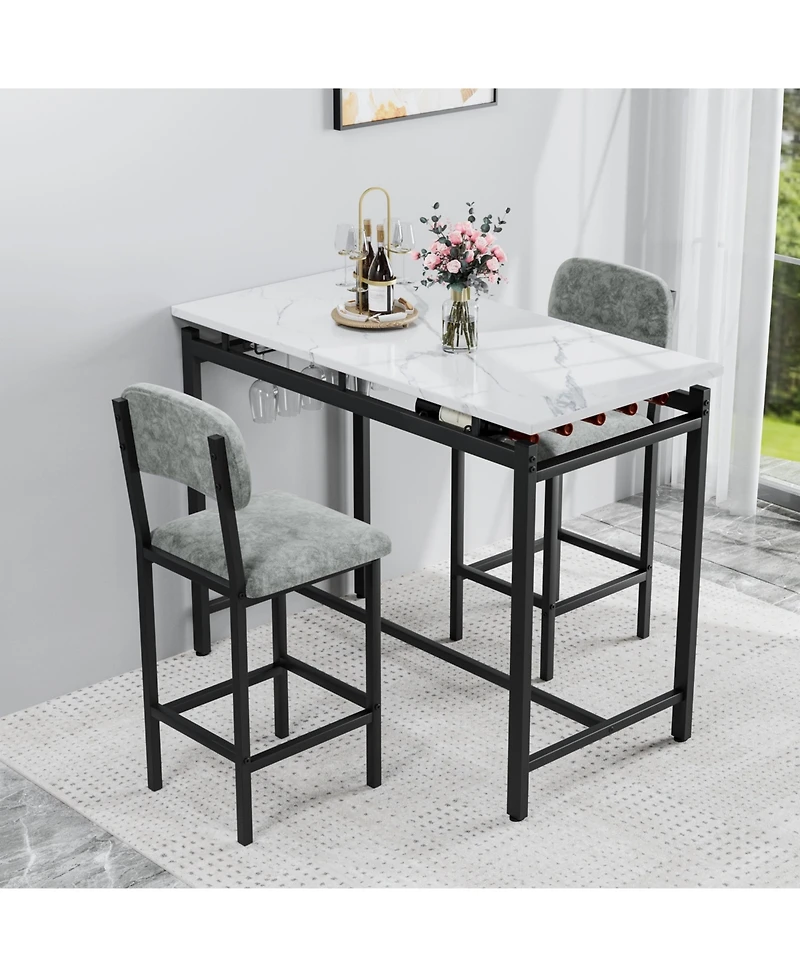 Kitchen Table Set with Dining Table and Chairs for 2 for Cozy Dining Space