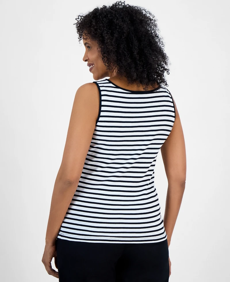 Style & Co Women's Pima Cotton Scoop-Neck Tank Top, Exclusively at Macy's