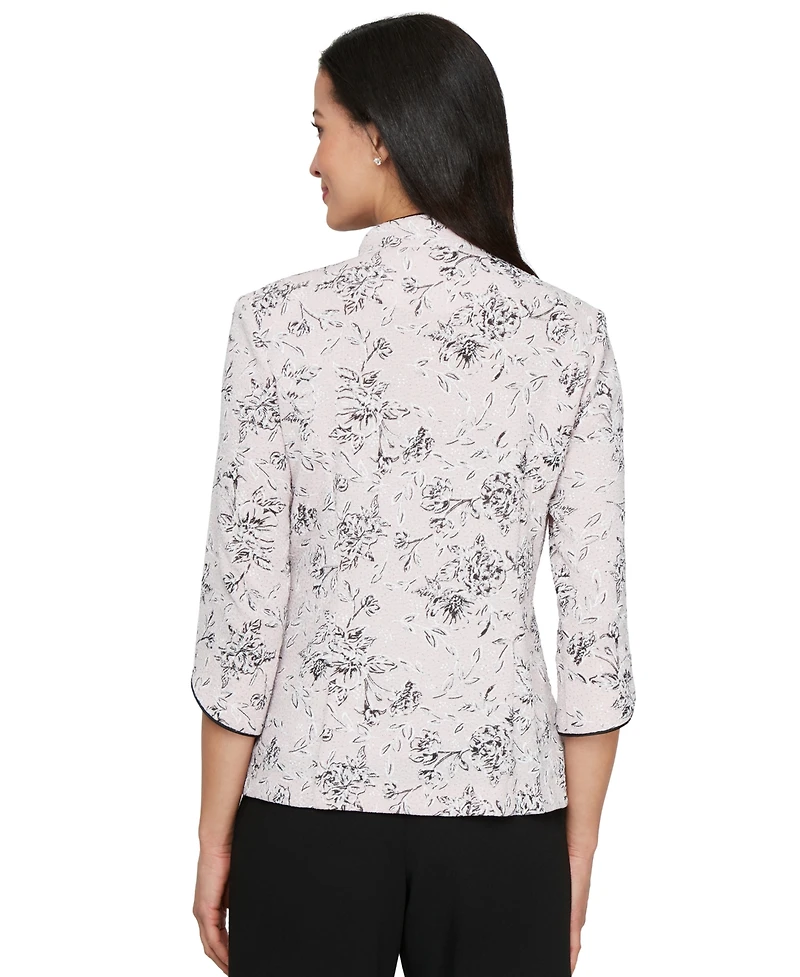 Alex Evenings Petite Glitter Jacquard Jacket & Sleeveless Top Set