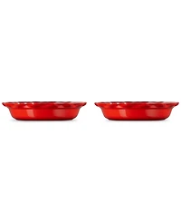 Le Creuset Stoneware Heritage Fluted 9" Pie Dish, Set of 2