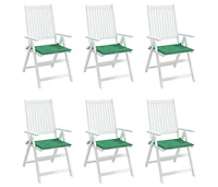 Garden Chair Cushions 6 pcs Green 19.7"x19.7"x1.2" Oxford Fabric