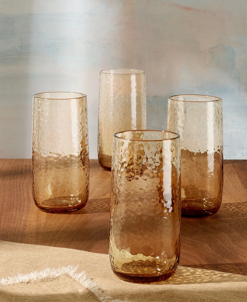 Oake Textured Highball Glasses, Set of 4, Exclusively at Macy's
