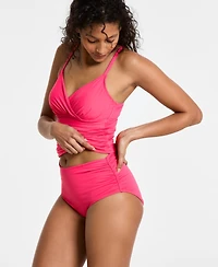 Anne Cole Women's Surplice Underwire Tankini Top