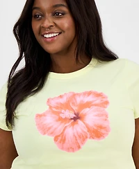 Grayson Threads, The Label Trendy Plus Hibiscus Graphic Baby T-Shirt