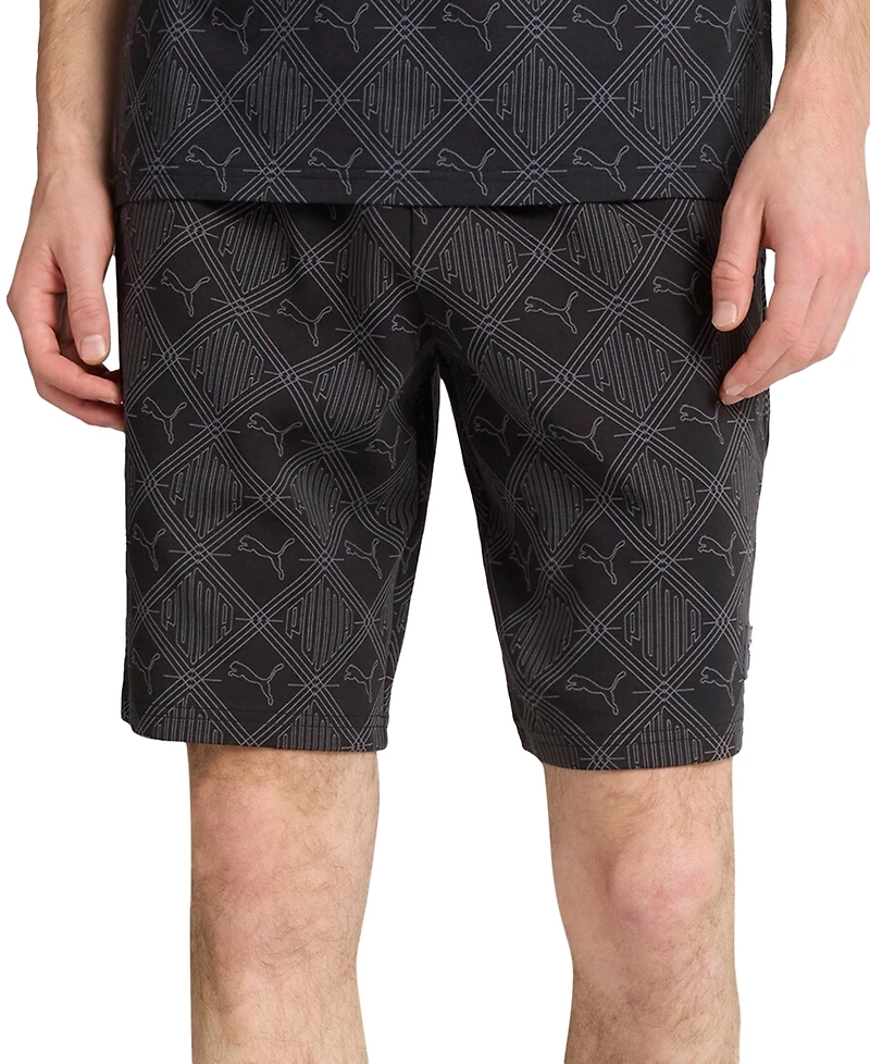Puma Men's Essential Logomania Allover Print Shorts
