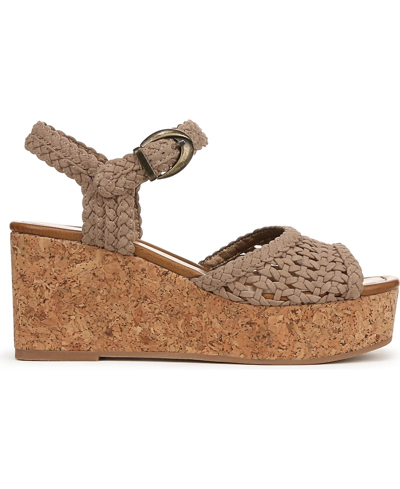 Blowfish Malibu Women's Aric Square Peep Toe Strappy Wedge Sandals