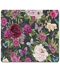 CounterArt Midnight Garden Hardboard Cork Placemats, Set of 4