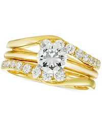 Diamond Asymmetrical Enhancer Ring Guard (1/2 ct. t.w.) in 14k Gold