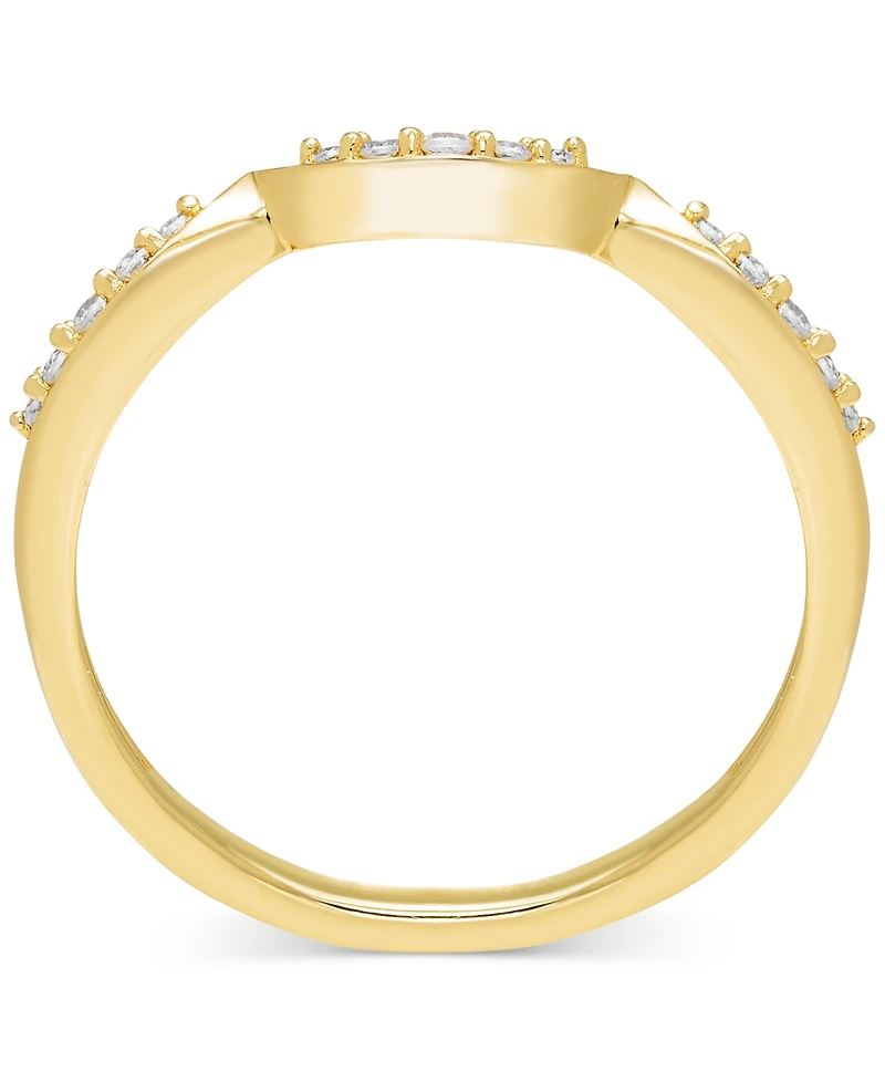 Diamond Twist Shank Bridal Set (5/8 ct. t.w.) in 14k Two-Tone Gold