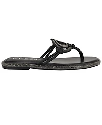 Guess Women's Saima G Cutout Rhinestone Flat Sandals