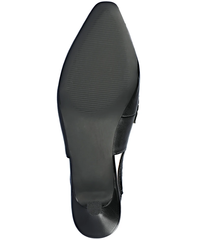 Journee Collection Women's Amory Tailored Kitten Heel Slingback Pumps