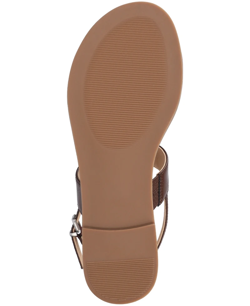 Journee Collection Women's Gerra T Strap Toe Ring Flat Sandals