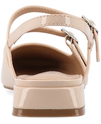 Journee Collection Women's Gretchenn Multi Strap Square Toe Mary Jane Flats