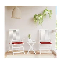 vidaXL Chair Cushion Set of 2 Red Oxford fabric, Foam fiber Medium