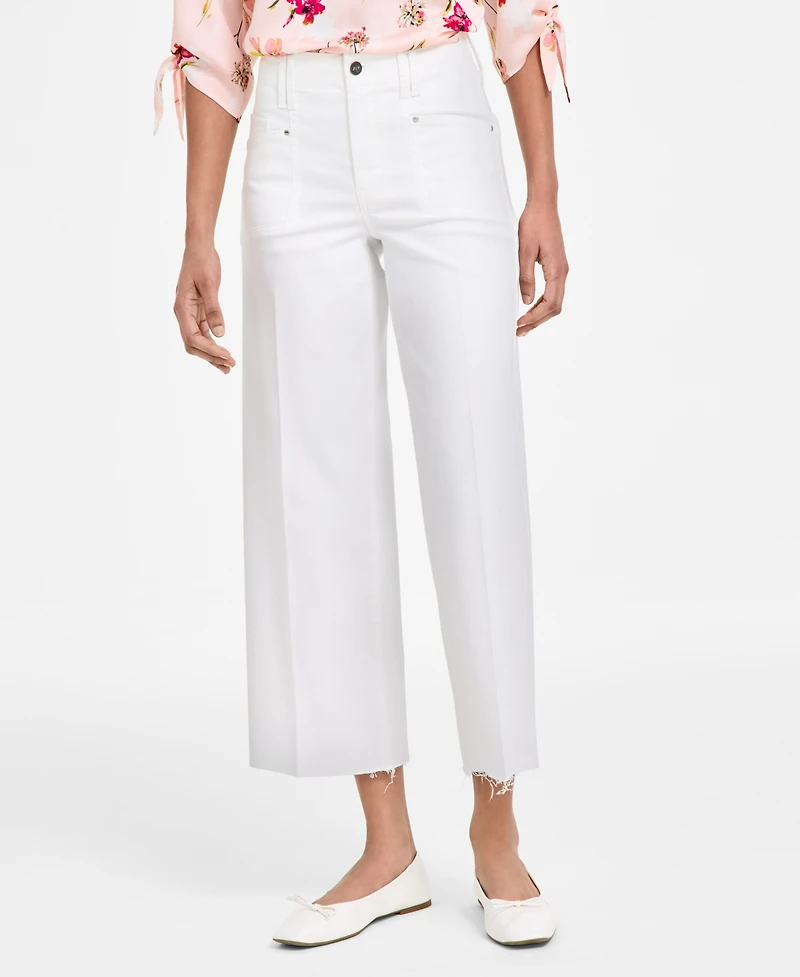 Jones New York Petite Patch-Pocket Wide-Leg Pants