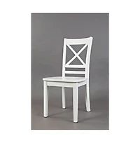 Simplicity Solid Wood Classic Cross-Back Dining Chair (Set of 2)