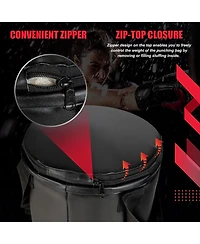 63 Lbs Filled Punching Bag Set with Boxing Gloves