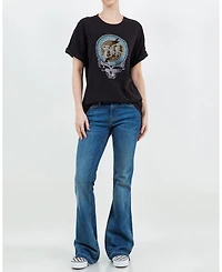 Meghan Fabulous Women's Grateful Dead Dancing Bears Sequin Relaxed T-Shirt