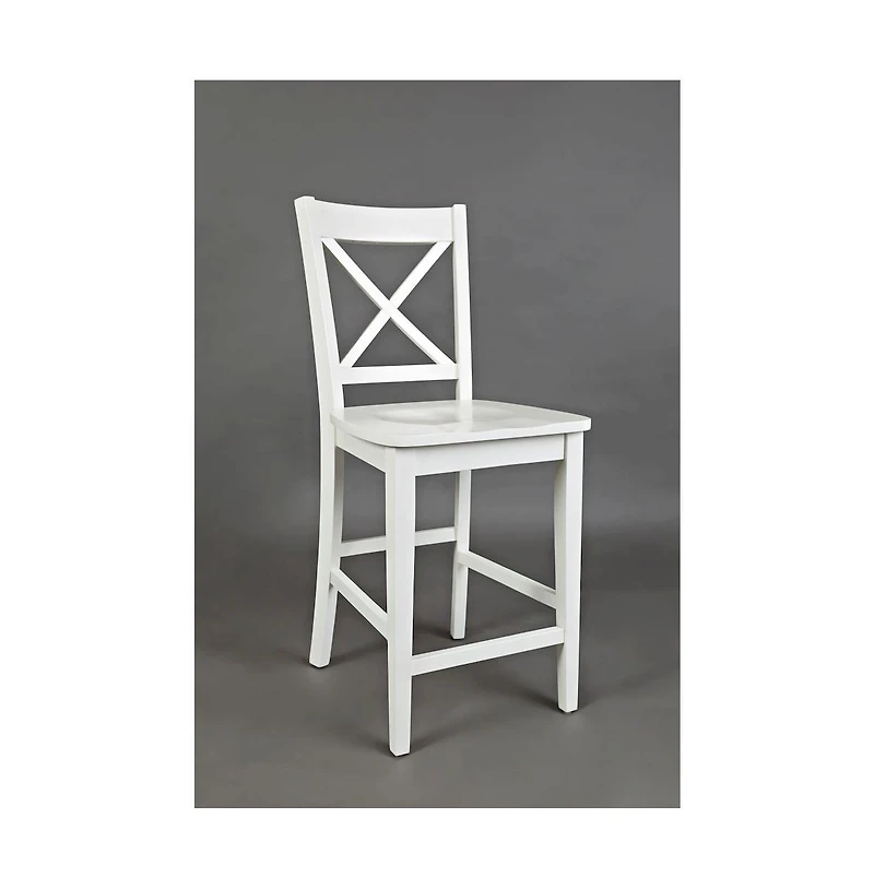 Jofran Simplicity Solid Wood Classic X-Back Counter Stool (Set of 2)