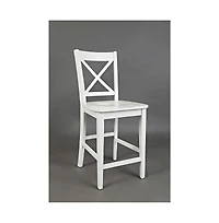 Jofran Simplicity Solid Wood Classic X-Back Counter Stool (Set of 2)