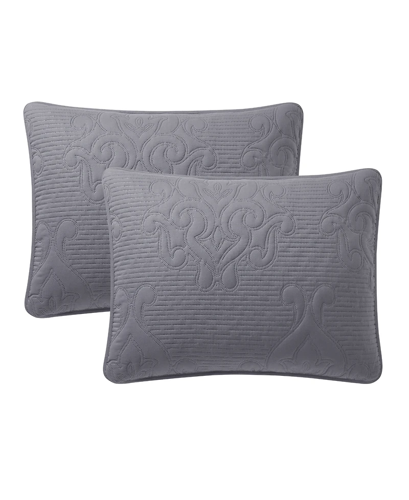 Vcny Home Solomun Pinsonic Damask 3-Pc. Quilt Set