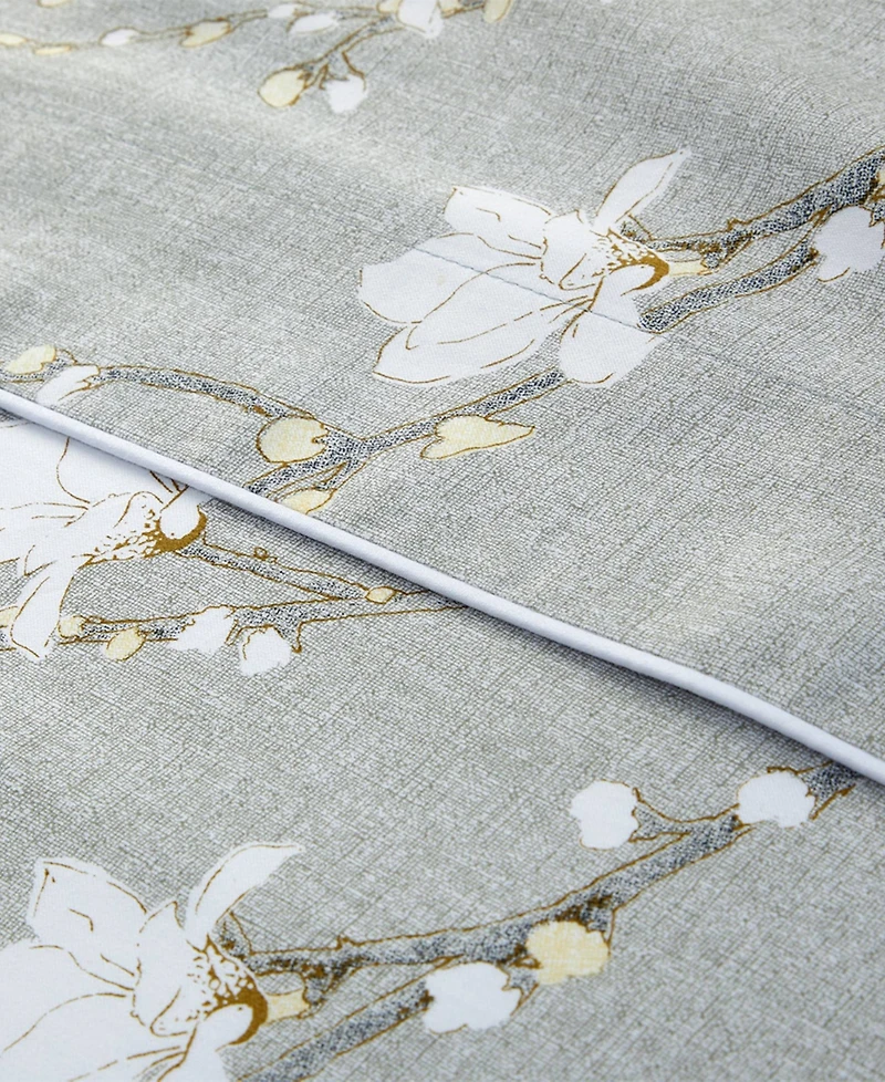 Boss Home by Hugo Boss Almond Flowers 300 Thread Count Cotton Flat Sheet