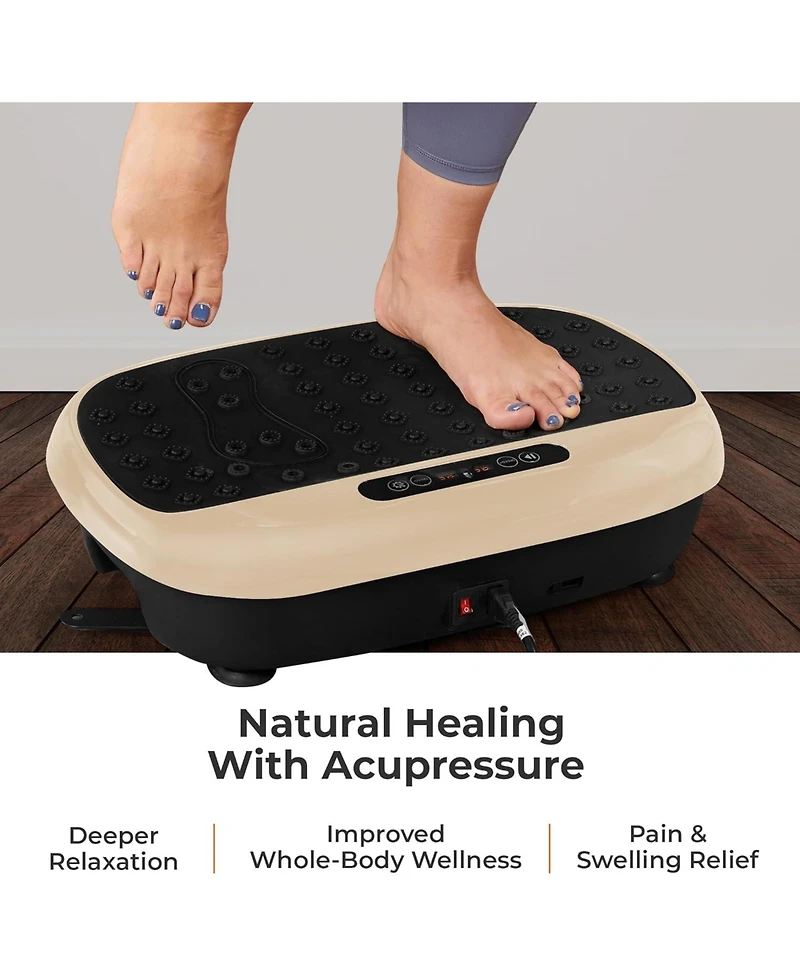 LifePro Mini Vibration Plate Exercise Machine – Full Body Platform for Lymphatic Drainage, Back & Joint Pain Relief
