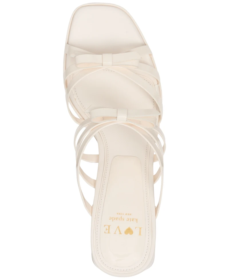 kate spade new york Women's Carolina Bow-Trim Block-Heel Sandals