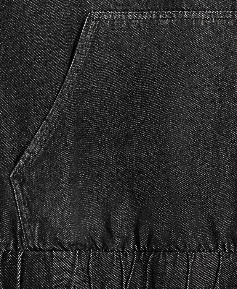 Mode of One Men's Concrete Relaxed-Fit Denim Hoodie, Exclusively at Macy's