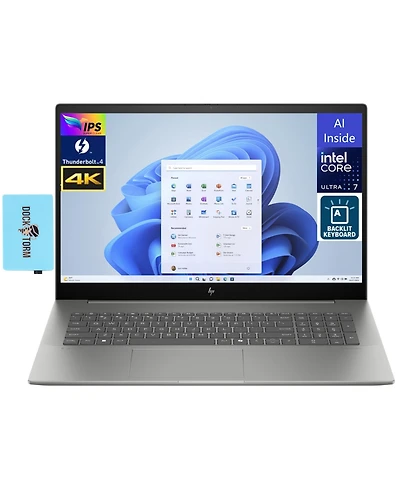 Hp Envy 17t Ai Pc 17.3" Ips 4K Uhd Display (16-Core Intel Ultra 7-155H (Beats i7-13700H), 64GB DDR5, 2TB PCIe Ssd, Backlit Kyb, 2 Thunderbolt 4, WiFi