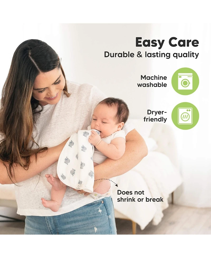 KeaBabies 5pk Softe Muslin Burp Cloths for Baby Girls and Boys, Organic Burping Babies, Clothes