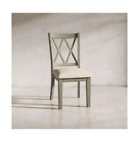 Telluride Rustic Farmhouse Solid Wood Dining Chair (Set of 2)