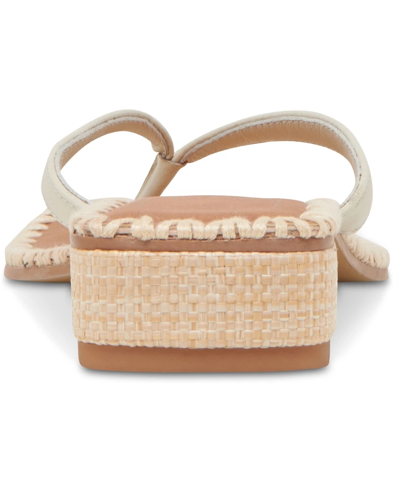 Dolce Vita Women's Barty Whipstitch Thong Low Heel Sandals