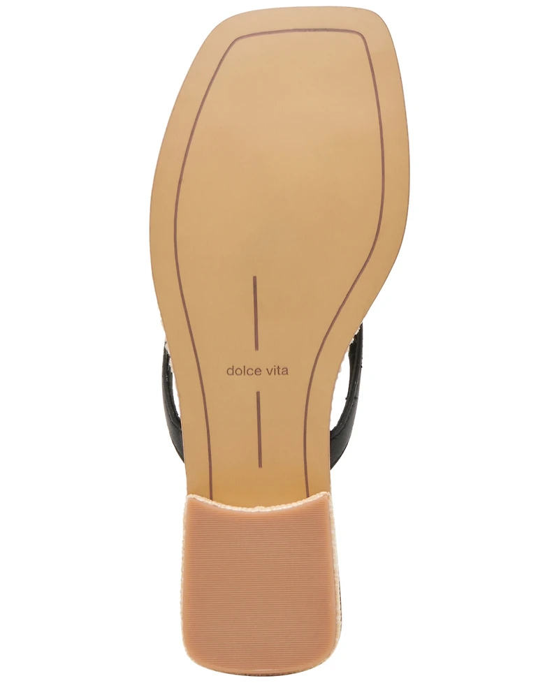 Dolce Vita Women's Barty Whipstitch Thong Low Heel Sandals