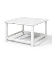 Low Outdoor Hdpe Square Patio Coffee Table