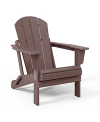 5-Piece Hdpe Adirondack Chair Outdoor Patio Square Table Conversation Set