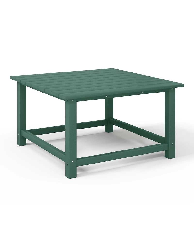 5-Piece Hdpe Adirondack Chair Outdoor Patio Square Table Conversation Set