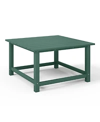 5-Piece Hdpe Adirondack Chair Outdoor Patio Square Table Conversation Set