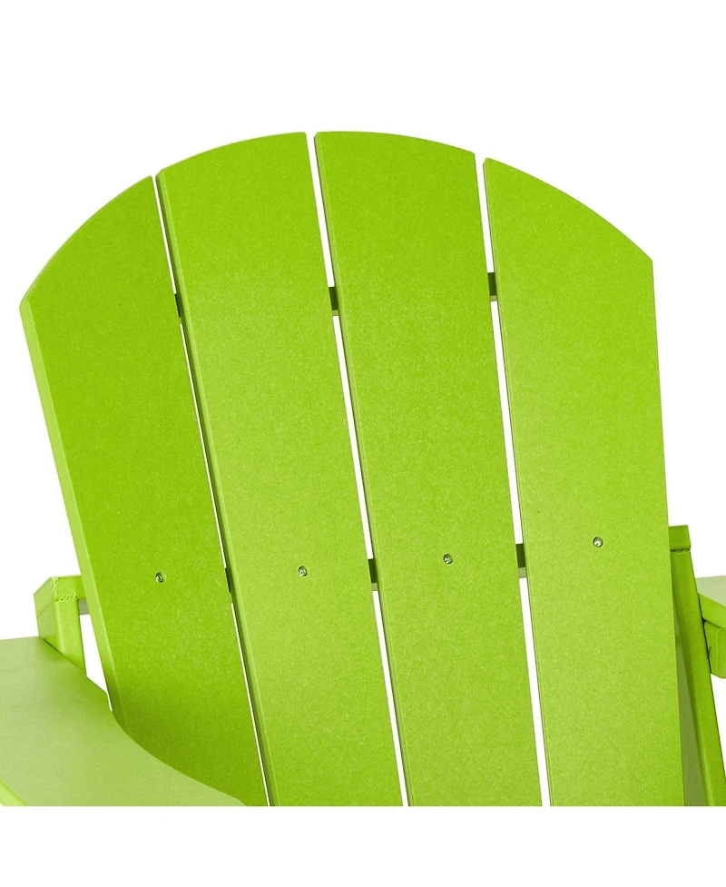 5-Piece Hdpe Adirondack Chair Outdoor Patio Square Table Conversation Set